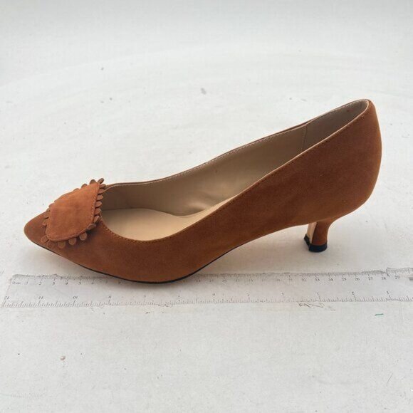 FSJ Women's Bay Kitten heel dress shoe Wide Widths Available - Picture 1 of 7